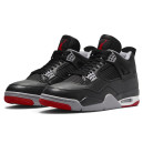 Jordan 4 Black Red Gray Winter with FUR