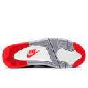 Leather Sneakers Jordan 4 Black Red Gray Winter with FUR