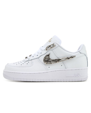 Nike Air Force 1 Low Molten Liquid Metal Silver White