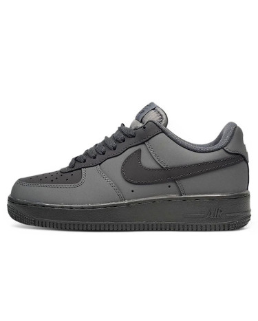 Кросівки Nike Air Force 1 Low Grey Black З ХУТРОМ