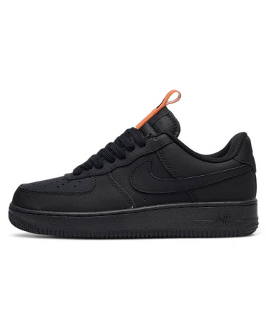 Кросівки Nike Air Force 1 Low Black Orange З ХУТРОМ