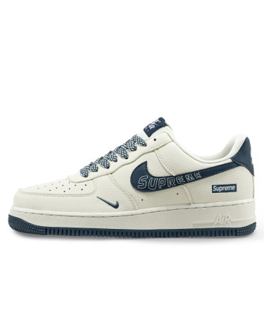 Кросівки Nike Air Force 1 Low x Supreme Beige Blue