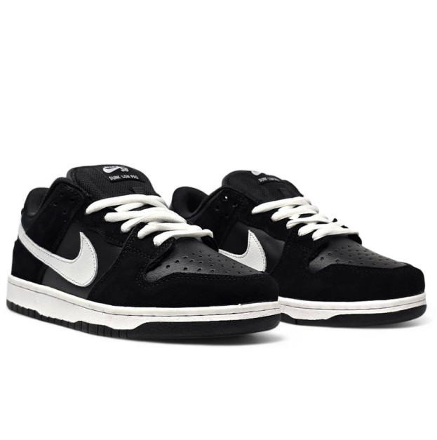 Nike SB Dunk Low Black White Two WITH FUR