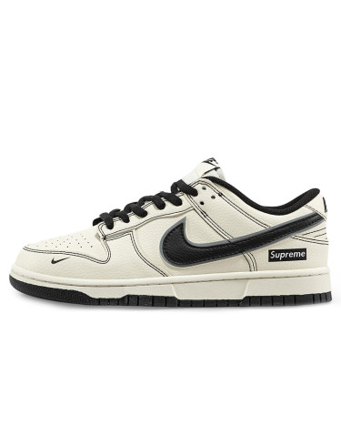 Кросівки Nike SB Dunk Low x Supreme Double Swoosh Beige Black