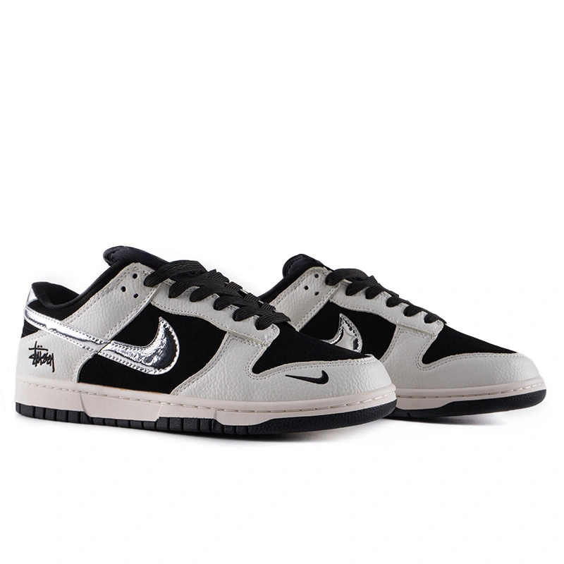 Buy Nike SB Dunk Low x Stussy Black White Metallic for 71.83€
