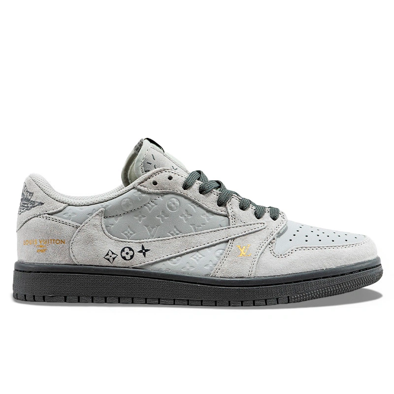 Nike Air Jordan 1 Low トラヴィス Купить Jordan 1 Low x Travis Scott x Louis Vuitton Grey за 4476 грн
