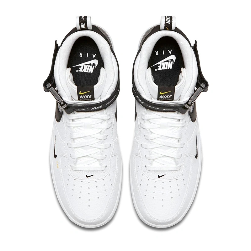 Air force one mid utility white black sale