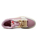 Шкіра Кросівки Jordan 1 Low x Travis Scott Pink White Beige