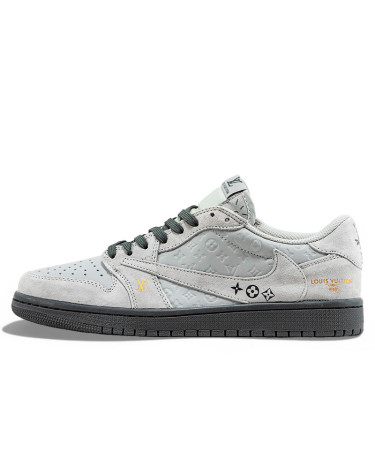 Кроссовки Jordan 1 Low x Travis Scott x Louis Vuitton Grey