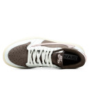 Leather Sneakers Jordan 1 Low x Travis Scott White Brown Pink