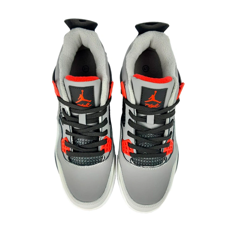 Купить Jordan 4 Retro Grey Red Termo Winter С ФЛИСОМ за 3352 грн