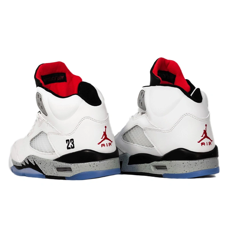 Jordan Air Jordan 5 ホワイト/レッド Купить Jordan 5 Retro White Winter З ХУТРОМ за 3902 грн