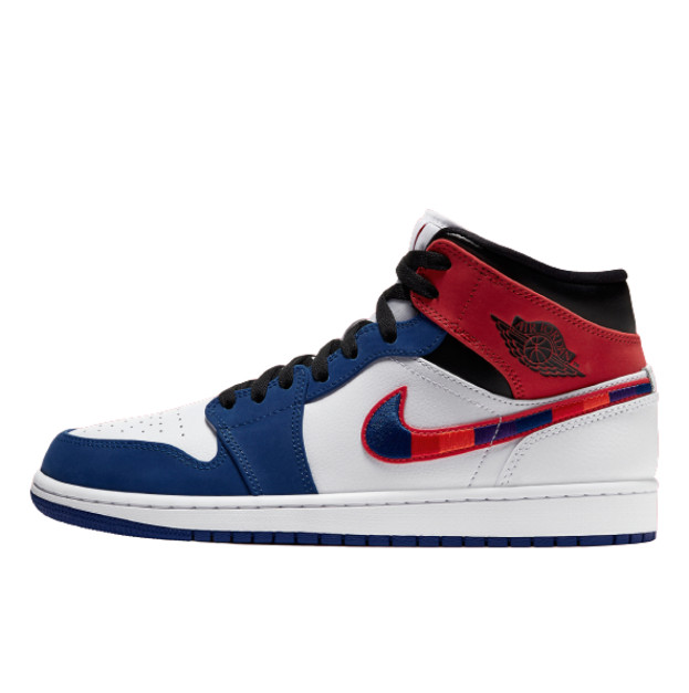 Jordan 1 Mid Multi-Color Swoosh 852542-146
