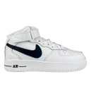 Nike Air Force 1 High White Black Logo Winter С МЕХОМ S-2350258