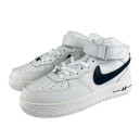 Nike Air Force 1 High White Black Logo Winter С МЕХОМ