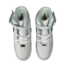 Кроссовки Nike Air Force 1 High White Black Logo Winter С МЕХОМ Женщинам