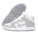 Leather Sneakers Nike SB Dunk High Grey White Winter С МЕХОМ
