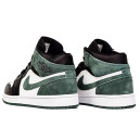 Кожа Кроссовки Jordan 1 Retro High Cley Green С МЕХОМ