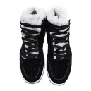 Кросівки Jordan 1 Retro Mid Black White Winter С МЕХОМ Жінкам