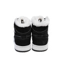 Замша Кросівки Jordan 1 Retro Mid Black White Winter С МЕХОМ