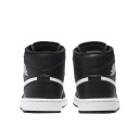 Leather Sneakers Jordan 1 Mid Black White BQ6472-011