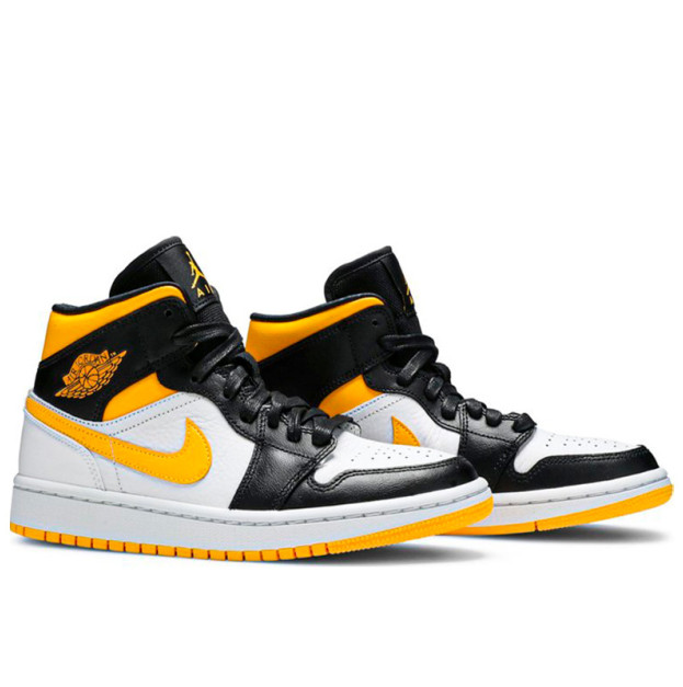 Jordan 1 Mid White Laser Orange Black CV5276-107