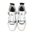 Кроссовки Jordan 4 Retro White Black Termo З ФЛІСОМ Женщинам