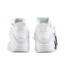 Кожа Кроссовки Jordan 4 Retro White Leather
