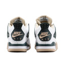 Leather Sneakers Jordan 4 White Green Beige
