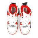 Кроссовки Jordan 4 White Red Winter З ХУТРОМ Женщинам