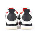 Кожа Кроссовки Jordan 4 White Red Winter З ХУТРОМ
