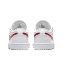 Leather Sneakers Jordan 1 Low White University Red AO9944-161
