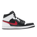 Jordan 1 Mid Black Chile Red White 554724-075 S-56220