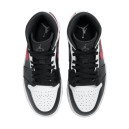 Кроссовки Jordan 1 Mid Black Chile Red White 554724-075 Женщинам