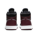 Кожа Кроссовки Jordan 1 Mid Black Dark Beetroot CZ4385-016