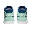 Шкіра Кросівки Jordan 1 Mid Mystic Navy Mint Foam 554724-413