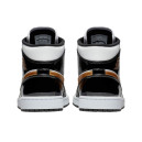 Шкіра Кросівки Jordan 1 Mid Patent Black White Gold 852542-007