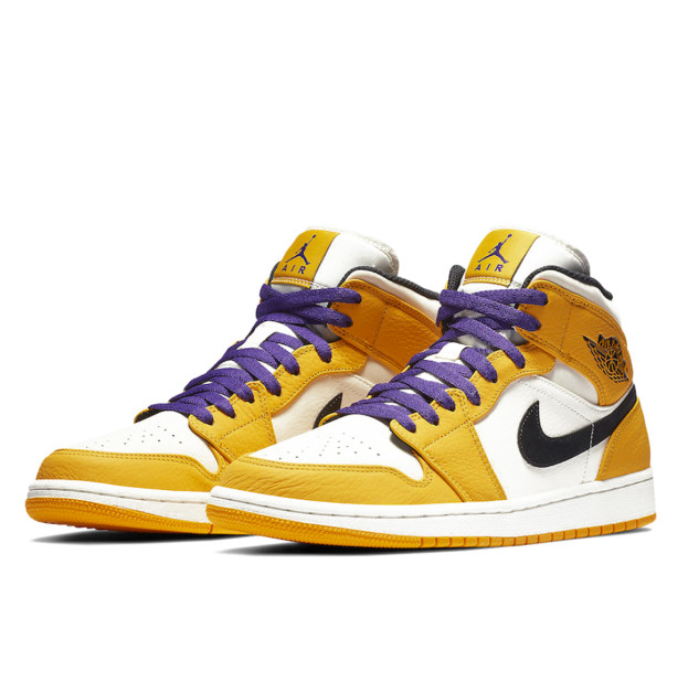 Jordan 1 Mid SE Lakers 852542-700