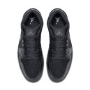 Кроссовки Jordan 1 Mid Triple Black 554724-050 Женщинам