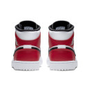 Шкіра Кросівки Jordan 1 Mid White Black Gym Red 554724-116