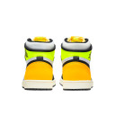 Шкіра Кросівки Jordan 1 Retro High White Black Volt University Gold 555088-118