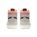 Шкіра Кросівки Jordan 1 Retro High Neutral Grey Hyper Crimson 555088-018