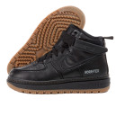 Шкіра Кросівки Nike Air Force 1 Mid Gore-Tex Winter Termo Black Gym С МЕХОМ