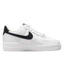 Nike Air Force 1 Low 07 Essential White Black Gold Mini Swoosh CZ0270-102 S-56435