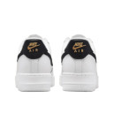 Шкіра Кросівки Nike Air Force 1 Low 07 Essential White Black Gold Mini Swoosh CZ0270-102