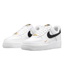 Nike Air Force 1 Low 07 Essential White Black Gold Mini Swoosh CZ0270-102