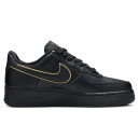 Nike Air Force 1 Low Essential Black Gold Swoosh AO2132-005 S-56438